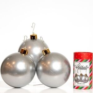 Silver Holiday Ornaments